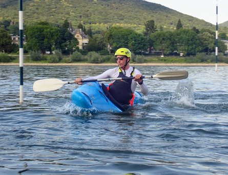 Paddler beim Training